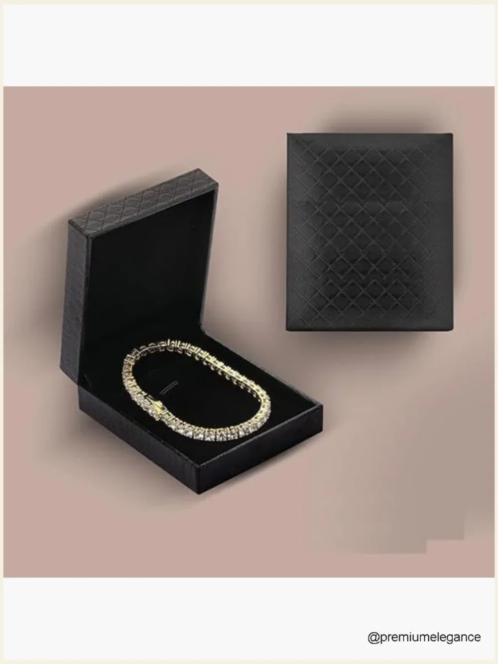 Italian 5A Lab Zirconia Tennis Bracelet 14K Gold Plated 925 Silver Men's Jewelry